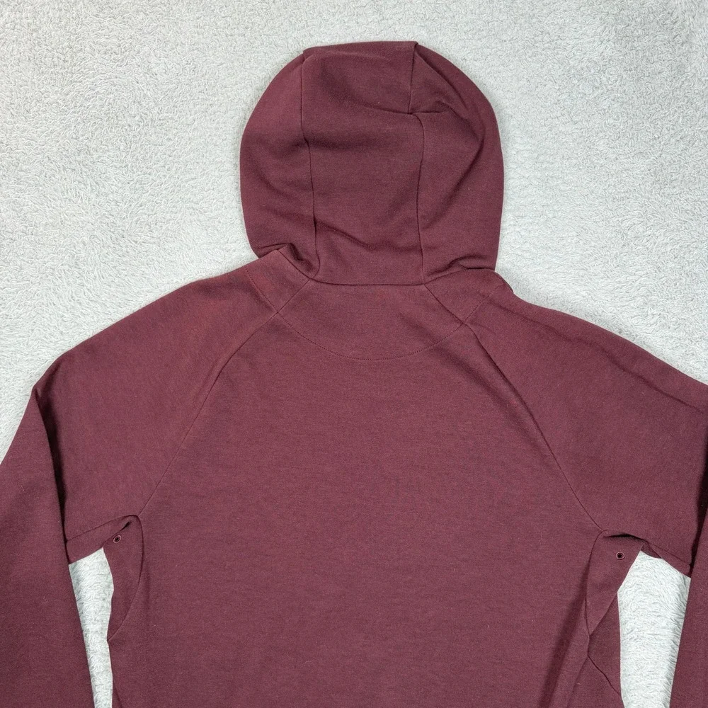 Nike Dri-FIT Mens Small Burgundy Raglan Pullover Hoodie Maroon Swoosh CU6260-638